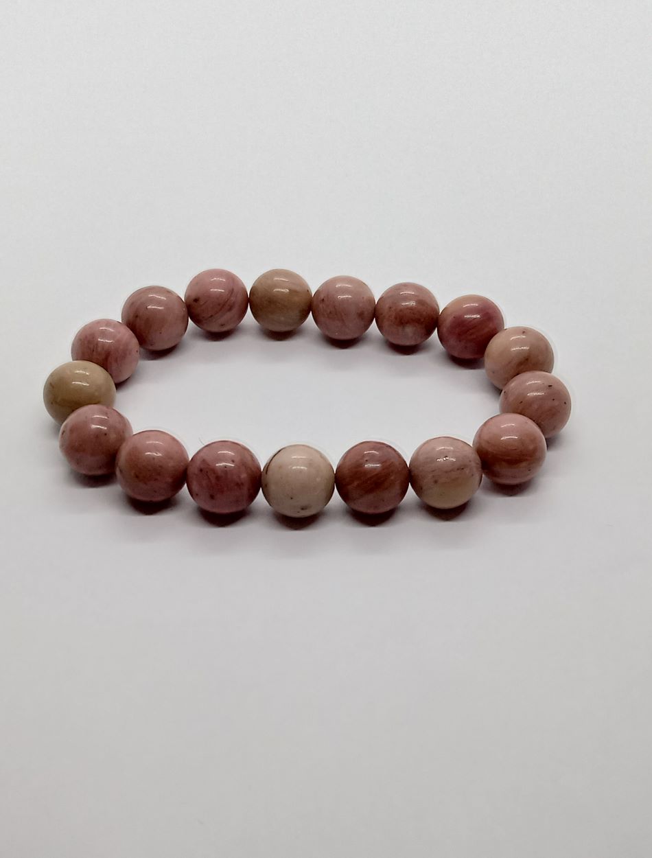 Fil De Pierres Naturelles Rodonite 10mm Facettée - 40 Cm - Lot N°5